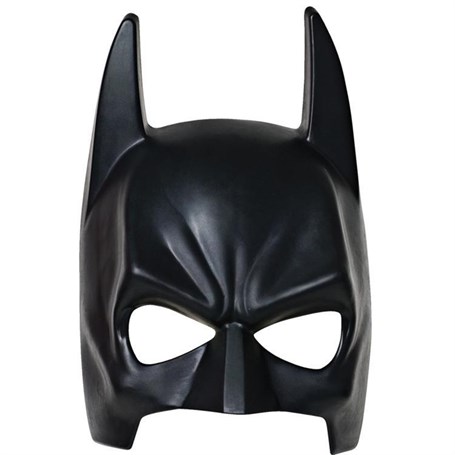 Siyah Renk Çocuk Boy Arkadan Lastikli Batman Maskesi Yarasa Adam Maskesi