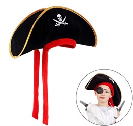Kadife Jack Sparrow Denizci Korsan Şapkası
