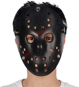 Kırmızı Çizgili Tam Yüz Hokey Jason Maskesi Hannibal Maskesi