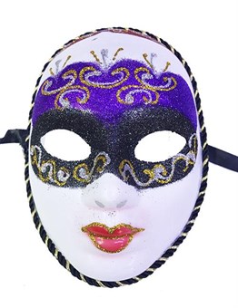 Masquerade Simli Yılbaşı Parti Maskesi Tam Yüz Yetişkin