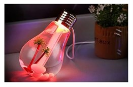 Mobgift Ampul Hava Nemlendirici LED Işıklı Dekoratif Buhar Makinesi Masa/Gece Lambası 