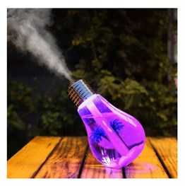 Mobgift Ampul Hava Nemlendirici LED Işıklı Dekoratif Buhar Makinesi Masa/Gece Lambası 
