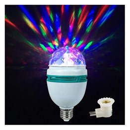 Mobgift Disko Ampulü LED Işıklı 360° Dönen Döner Başlıklı Duylu Lamba 