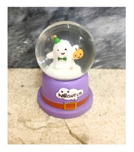 Mobgift Hayalet Elinde Bal Kabağı Halloween Mini Boy Işıklı Kar Küresi