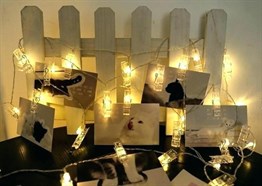 Mobgift Şerit LED Işıklı Fotoğraf Mandalları 